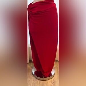 Chic Red Maxi Skirt